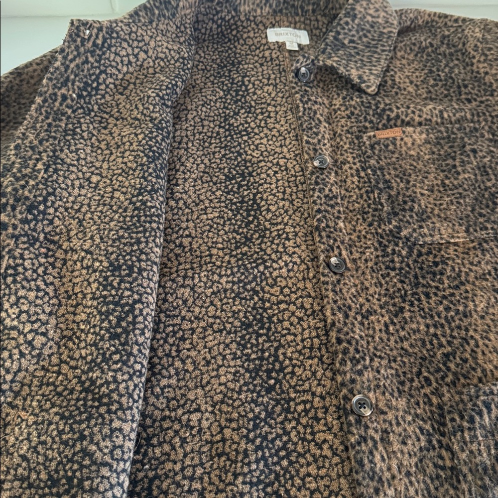 Brixton Brown Teddy Jacket Plush Comfort - Picture 2 of 4